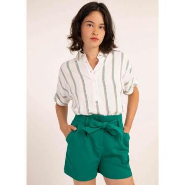 Imagem de Short alfaiataria verde G1 - Glamur