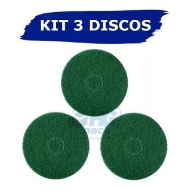 Imagem de 3 Disco Limpeza Verde 350Mm Enceradeira Scotch-Brite 3M
