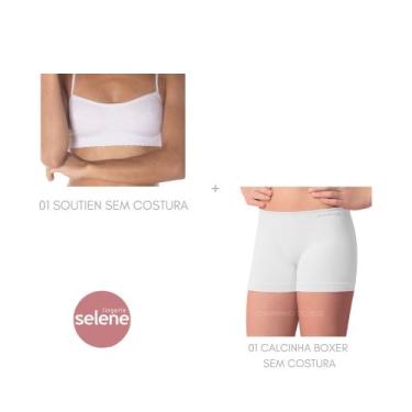Imagem de Kit soutien+calcinha sem costura infantil/juvenil-premium - SELENE, Br