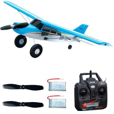 Imagem de FLYCOLOR QIDI-560 M7 Off-Road Aircraft 3D RC Plane One-Key Hanging Stunt Fixed Wing with Wind Resistant Flight Control for Beginner and Experienced Ready to Fly(Blue)