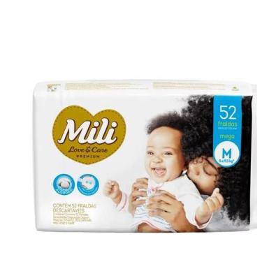 Imagem de Fralda Infantil Love & Care M Mega 52 Unidades - Mili