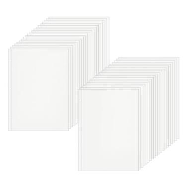 Imagem de Mogoostry Protetor de folha A4 com 40 folhas protetoras de página transparente A4, folhas protetoras de papel para fichário de 3 anéis, capas de papel de plástico, 1 bolso por página para documentos
