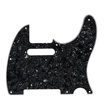 Imagem de ROZILO 8 furos Tele Pickguard Pick Guard Scratch Plate para Telecaster EUA/Mexican Fender Black Pearl