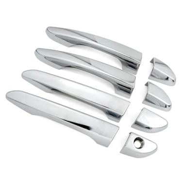 Imagem de Dakitita Acabamento de tampa de maçaneta externa cromada para Hyundai Tucson 2016-2020 acessórios de decoração (sem furos para chaves inteligentes)