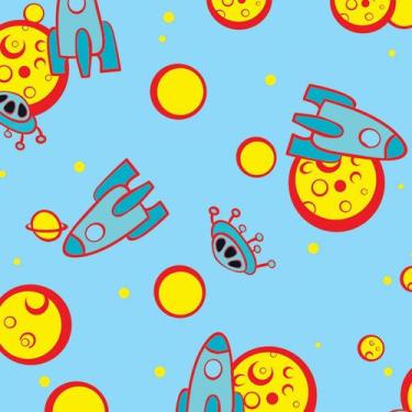 Imagem de Papel de Parede Adesivo Infantil Foguete - 055 - Multimpressão