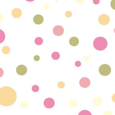 Imagem de Papel de Parede Adesivo Poá Rosa e Verde - 003 - Multimpressão