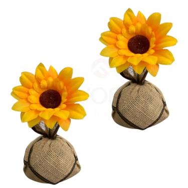Imagem de Peso de Porta Aparador Artesanal Girassol - Saquinho de Juta Girassol Artesanal - 1,1kg (1)
