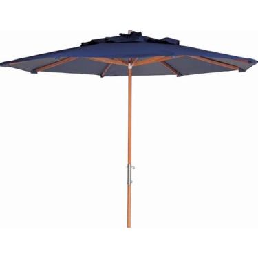 Imagem de Ombrelone Leblon Azul Royal em Madeira Central 2,00 MT (LARG) com Teci