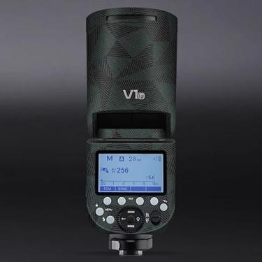 Imagem de Adesivo flash de câmera antiarranhões para Godox V1 Flash Coat Wrap película protetora corporal protetor de corpo capa de pele V1 (triângulo verde)