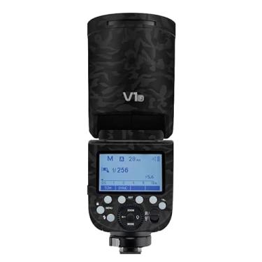 Imagem de Adesivo flash de câmera antiarranhões para Godox V1 Flash Coat Wrap película protetora corporal protetor de corpo capa de pele V1 (Shadow Camo Black)