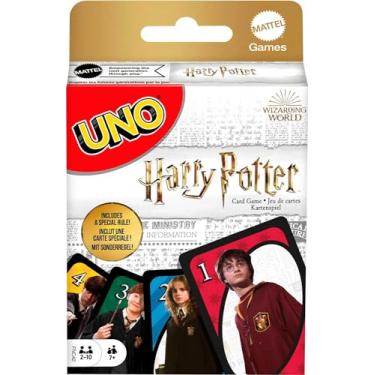 Imagem de UNO Jogo de Cartas Harry Potter para crianças a partir de 7 anos