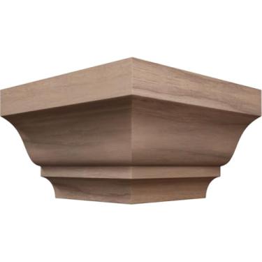 Imagem de 1 5/20.3 cm P x 6 cm A WM52 Americraft Solid Hardwood Stain Grade MiterLink Crown Molding Outside Corner, Walnut (Matches Moulding MLDW01X03WM52WA)