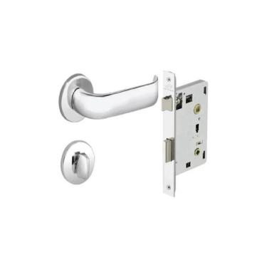 Imagem de Fechadura Para Banheiro Duna 2 - 55mm - Cromado - Imab Cor Cinza