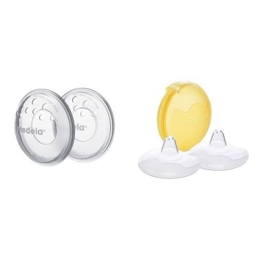 Imagem de Conchas mamárias e protetor mamilar para mamilos doloridos Medela