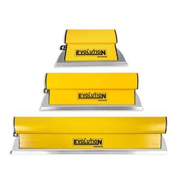 Imagem de Kit Desempenadeira De Aço inox Flexível Evolution 25, 40 e 60cm Efeito