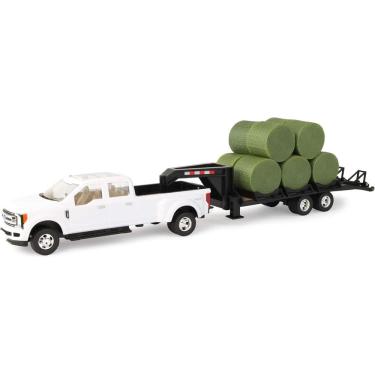 Imagem de Miniatura Pick Up Ford F-350 Com Trailer e Fenos 1/32 ERTL