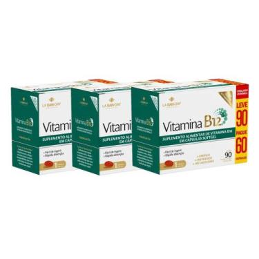 Imagem de Kit 3 Suplemento Vitamina B12 Com 90 Cápsulas - La San-Day