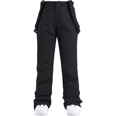 Imagem de Calças De Esqui Femininas Com Alças Calças De Neve Calças Softshell Forradas à Prova D'água Calças Térmicas De Caminhada Calças De Trekking Longas Calças Funcion, Coffee, L