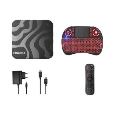 Imagem de TV Box Android 14 4K T95 MAX 4GB RAM 128GB Armazenamento Wi-Fi Duplo C