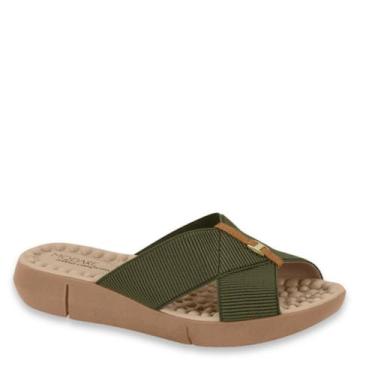Imagem de Tamanco Chinelo Feminino Ortopédico Conforto Modare 7142.101, Oliva, C
