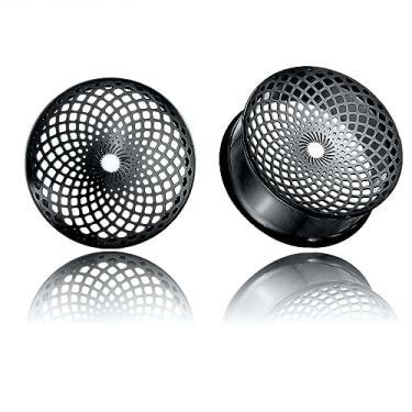 Imagem de LADEMAYH 2 peças de alargadores de orelha com design de vórtice para furos de orelha - alargador de orelha de aço inoxidável 316L alargador de orelha alargador de orelha brincos de piercing corporal