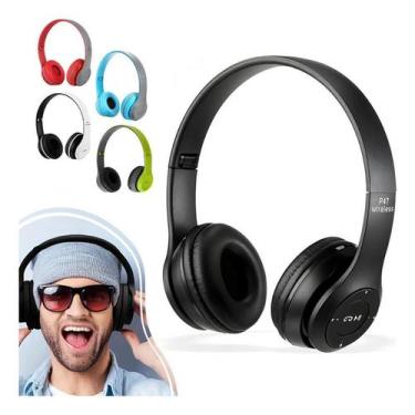 Imagem de Fone de Ouvido Bluetooth sem fio dobrável alta fone de ouvido com micr