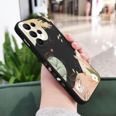 Imagem de Capa de celular com estampa de coração e flor para Samsung Galaxy S25 S24 S23 S22 S21 S20 Ultra Plus FE S10 S9 S10E Note 20 Ultra 10 9 Plus, preta, para S20 FE
