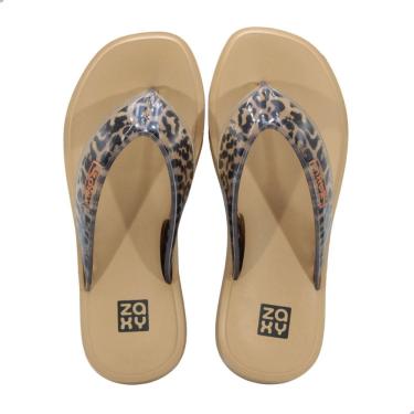 Imagem de Tamanco Feminino Zaxy Trend New Bege néctar das flores Onça