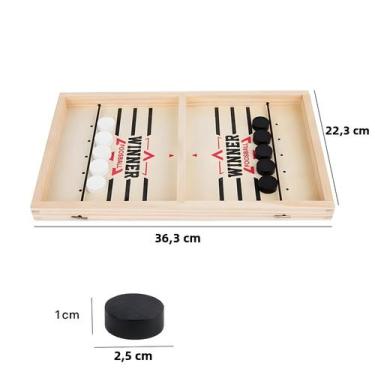 Imagem de Jogo de Pebolim e Hóquei para Crianças - Mesa Interativa com Catapulta