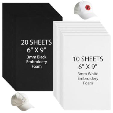 Imagem de 30 folhas de espuma bordada, espuma EVA de 3 mm de espessura para artesanato, folhas de artesanato de 15 x 23 cm para bordado 3D, fantasia de cosplay, acolchoamento, projetos DIY