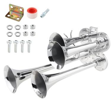 Imagem de 12 V/24 V 150 dB buzina de ar para trompete super alto para carro, caminhão, trem, barco