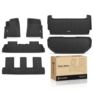 Imagem de YHTAUTO Tapetes de chão forro de porta-malas superior compatível com Rivian R1S 2022-2024 Adventure 2022 Explore Launch Edition, tapetes de carro TPE para todos os climas, impermeável, antiderrapante