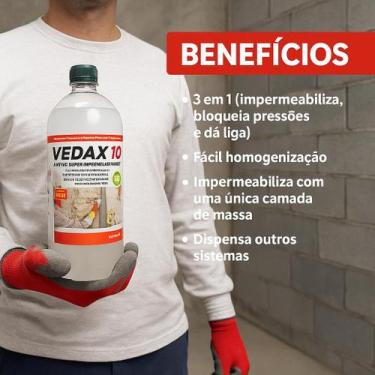 Imagem de Aditivo Super Impermeabilizante 3 Em 1 Vedax 10 1l