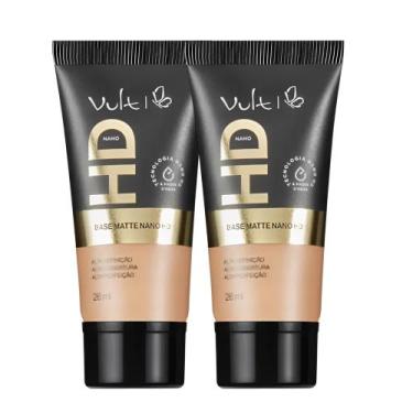 Imagem de Kit 2 Base Líquida Alta Cobertura Facial Matte Nano HD V230 Make 26ml 
