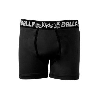 Imagem de Cueca Infantil Box Boxer Cotton Individual Algodão Dallf, Preto, GG
