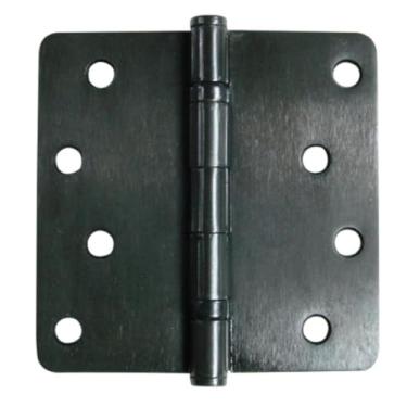 Imagem de Dobradiças de porta de bronze polidas com óleo de tomada de dobradiça 10 cm com rolamento de esfera de cantos de 1/4 polegada, 2 pacotes