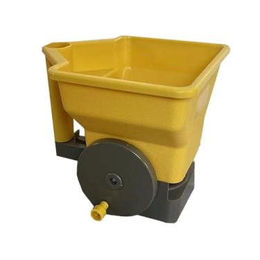 Imagem de Whtkoph Distribuidor Manual de Fertilizantes, Capacidade, Distribuidor Multifuncional Ajustável para Jardim, Amarelo, Tamanho real