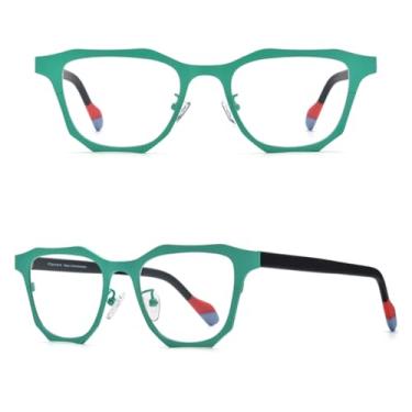 Imagem de VFDHN Armação de óculos de acetato de titânio para homens e mulheres (verde C4)