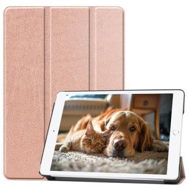 Imagem de Capa fina híbrida para iPad 9ª/8ª/7ª geração 10,2 polegadas versão 2021/2020/2019, capa protetora à prova de choque, capa protetora para iPad 9/8/7 10,2, com parte traseira de TPU macio (ouro rosa