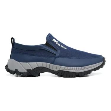 Imagem de Tenis Sapatilha Mocassim Masculino Casual Moderno Adventure De Trilha Confortável Com Solado Antiderrapante (Azul, BR, Adulto, Numérico, 42)