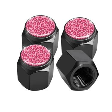 Imagem de Pacote com 4 tampas de haste de válvula de pneu, tampas de haste de roda de carro, tampas de válvula de ar de alumínio, ajuste universal para carros, SUVs, caminhões, bicicletas e motocicletas (ponto