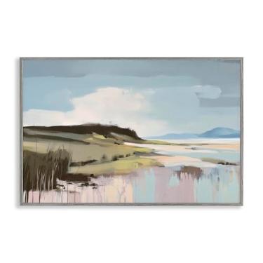 Imagem de Stupell Industries Modern Verdant Waters Gray Framed Giclee Art Design por Elara Yasna, 16 x 24