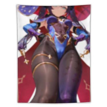 Imagem de LIEGBMEU Tapeçaria Sexy Hot Anime Girl 152.4 cmx203.2 cm Wall Quilt Art Whimsical Tapestry DecorationAF052