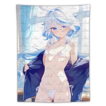 Imagem de LIEGBMEU Sexy Bikini Hot Anime Girl Tapeçaria 152.4 cm x 203.2 cm Interior Exterior Wall Quilt Art Decoração de Tapeçaria Caprichosa, Aa071