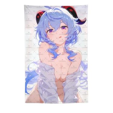 Imagem de LIEGBMEU Tapeçaria Pinup Girl Sexy Hot Anime Girl 152.4 cm x 228.6 cm Wall Quilt Art Whimsical Tapestry DecorationAa080