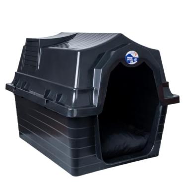 Imagem de Casinha Para Cachorro N5 Com Colchonete(Preto,N5-59CM)