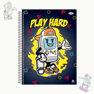 Imagem de Caderno Universitário Animativa 10 Matérias Capa Dura Bom D+ Masculino