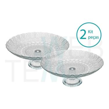 Imagem de Centro de Mesa Vidro Pé Pluma Vitazza - 2 Unidades