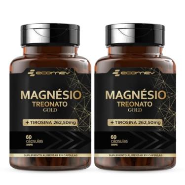 Imagem de Magnesio Treonato Gold + L Tirosina 500Mg 60 Cápsulas - Ecomev (Kit 2)