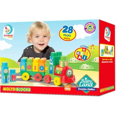 Imagem de Brinquedo Educativo Trenzinho Baby Land 28 Blocos